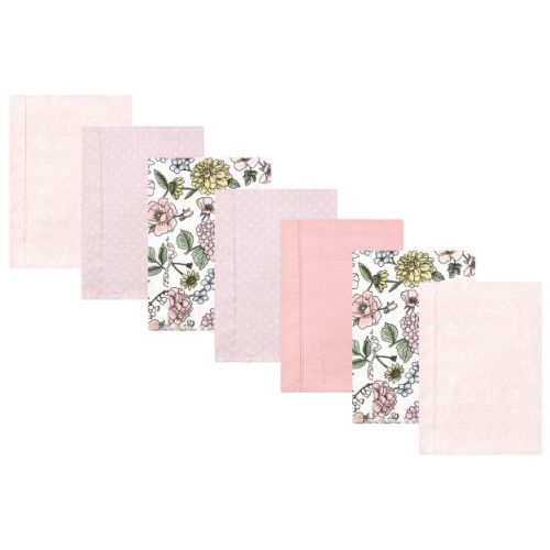 Luvable Friends Hudson Baby Flannel Burp Cloths 7pk, Vintage Floral