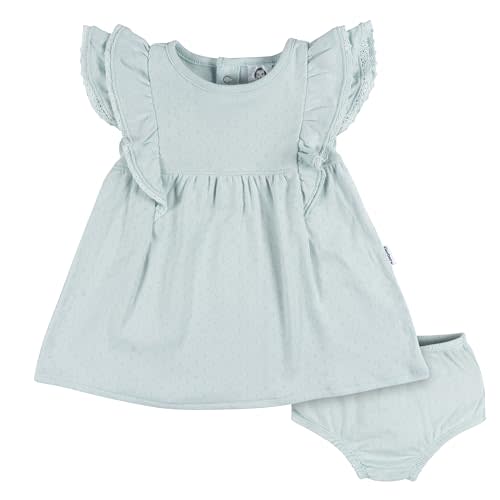 Gerber baby-girls Cotton Dress and Diaper Cover Set