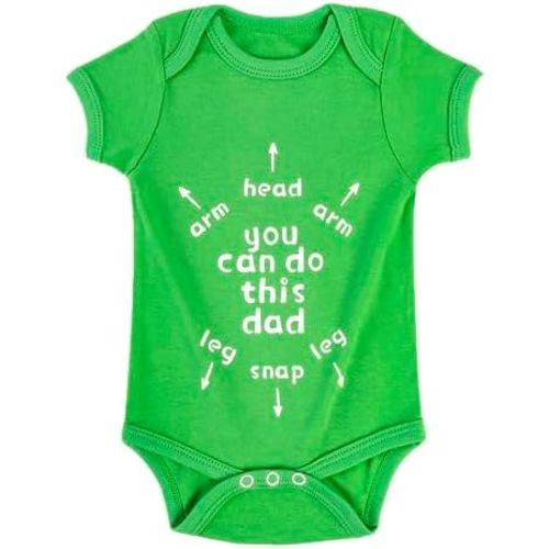 Cnins Funny Baby Bodysuit & Daddy Matching Cotton Outfit for Wild One 1st Birthday, Unisex Newborn Infant Clothes 0-24M