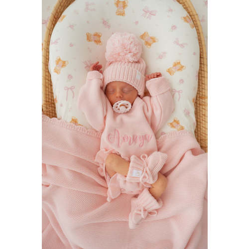 Frill Knit Romper | Baby Pink – Little and Fern