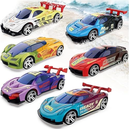 MACALOCA Color Changing Cars Toys Bath Toys for Kids Ages 1-3 4-8 Valentines Day Gifts for Kids Grandkids Pool Water Toys Boys Birthday Valentines Basket Stuffers Car Sensory Die-Cast Toys