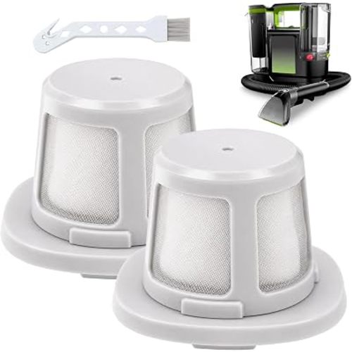 2 Pack 38572 Filter Replacement, Compatible with Bissell Little Green Max Pet SmartMix Max Portable Carpet and Upholstery Deep Cleaner, Reusable Replacement Filter