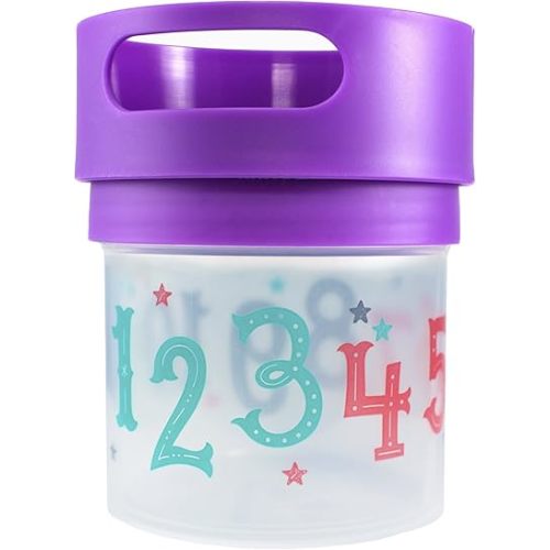 Munchie Mug Spill Proof Snack Cup Purple, 12 Ounce jar, Made in The USA