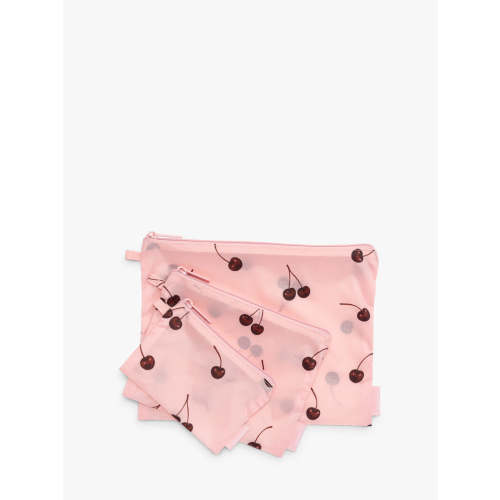 Compakt Zip Pouch Set - Diaper bag organization; CHERRY