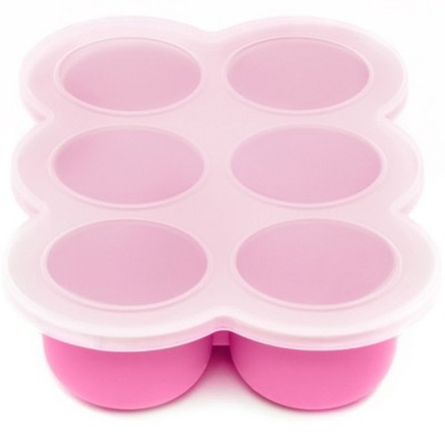 WeeSprout Silicone Baby Food Freezer Tray with Clip-on Lid
