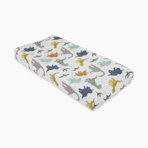 Little Unicorn Cotton Muslin Changing Pad Cover - Dino Friends