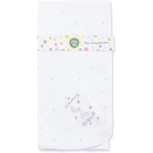 Little Me unisex baby nursery swaddling blankets, White, One Size US