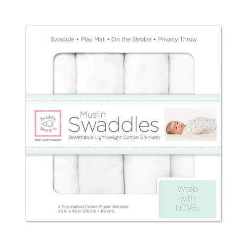 Swaddle Designs Muslin Swaddle Blanket - 4 pack