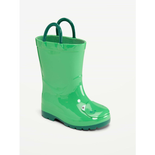 Tall Frog-Graphic Rain Boots for Toddler Boys