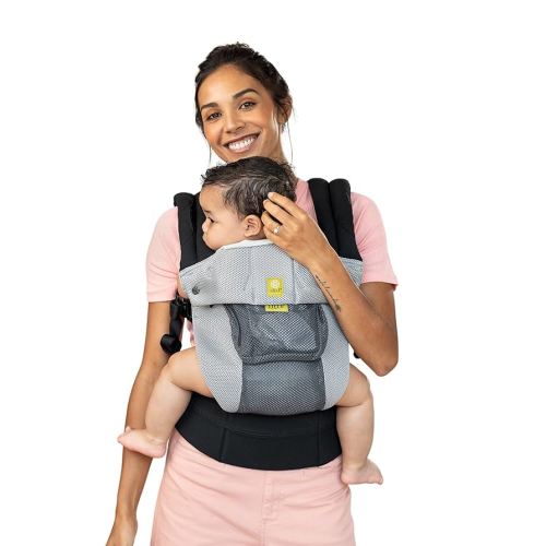 LÍLLÉbaby Complete Airflow Ergonomic 6-in-1 Baby Carrier Newborn to Toddler - with Lumbar Support - for Children 7-45 Pounds - 360 Degree Baby Wearing - Inward and Outward Facing - Charcoal/Silver