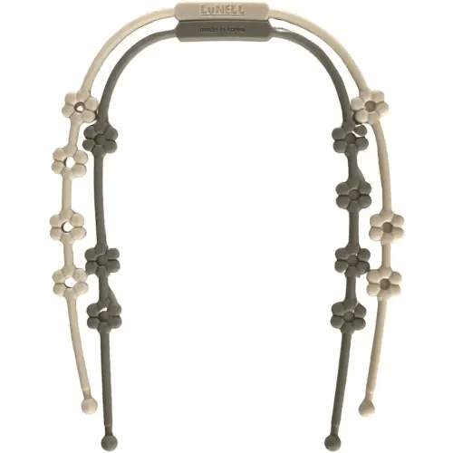 Silicone Toy Straps - Beige and Brown