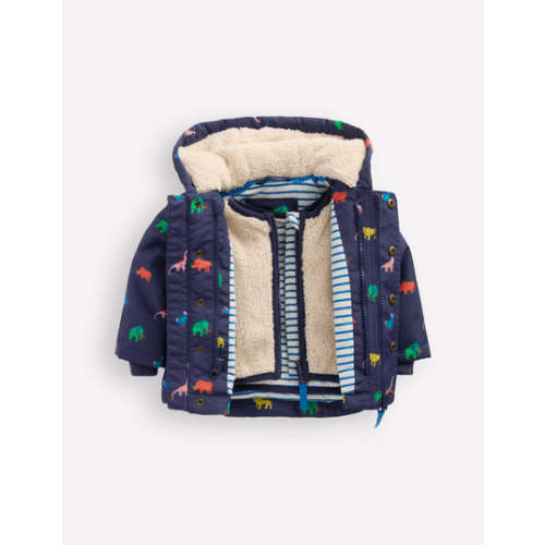 Boys 3-in-1 Coat-Navy Prehistoric Print | Boden USA