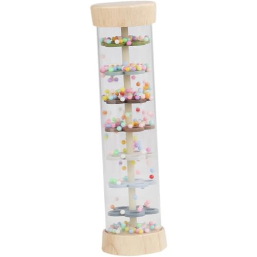 Rainmaker Rainfall Rattle Toy Educational Toy Music Art Sensory Toy Colorful Beaded Raindrop for Teaching Tool, Light Color