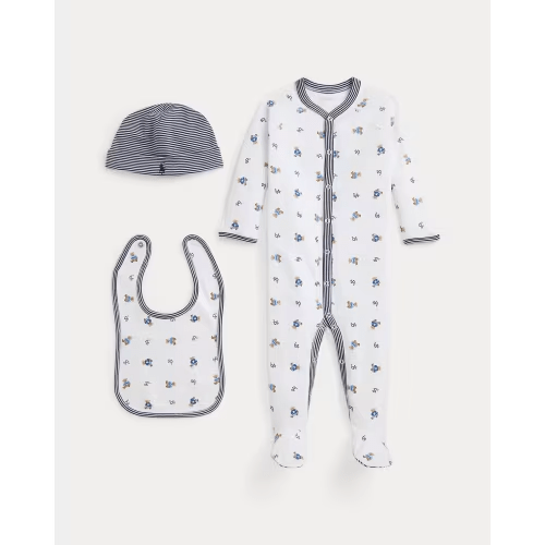 Polo Bear Cotton 3-Piece Gift Set
