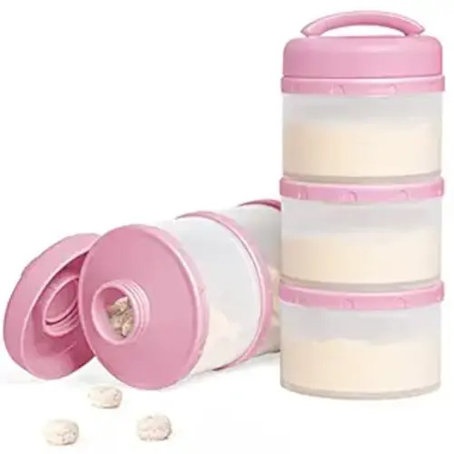 Stackable Formula Dispenser Portable: Milk Powder Container to go