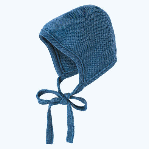 DISANA Knitted Baby Bonnet in Organic Merino Wool – Danish Woolen Delight