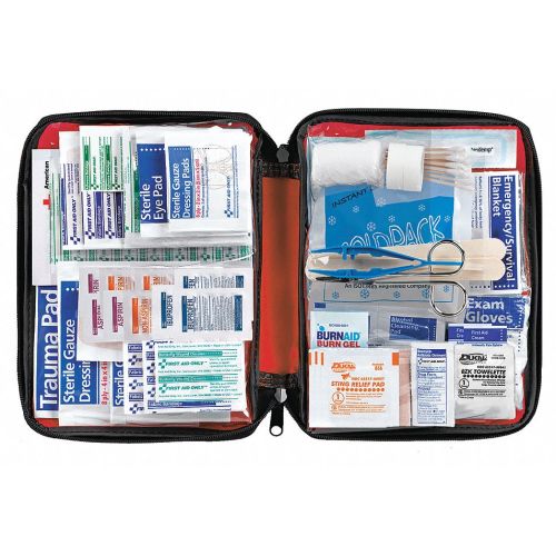 AMERICAN RED CROSS First Aid Kit and Housing: Gen Purpose, 25 People Served, 299 Components, PVC