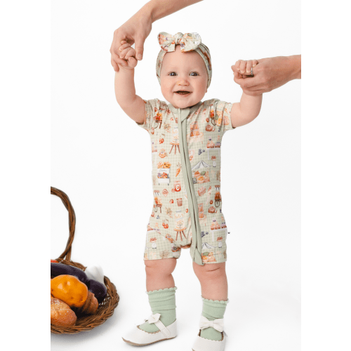 Farmer's Market Bamboo Shortie Romper – Little Crowns & Capes