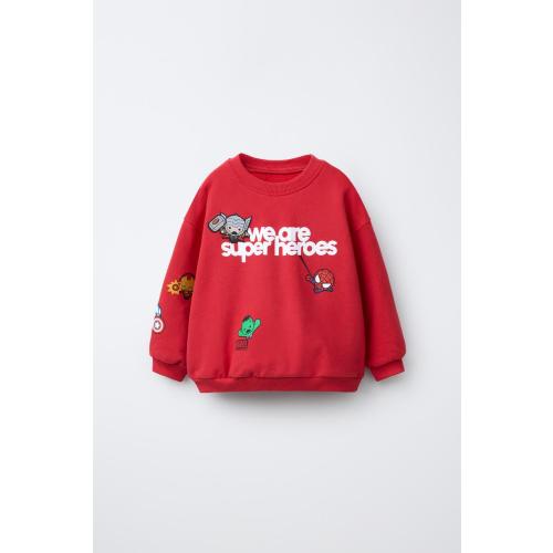 THE AVENGERS © MARVEL SWEATSHIRT - Red | ZARA United States