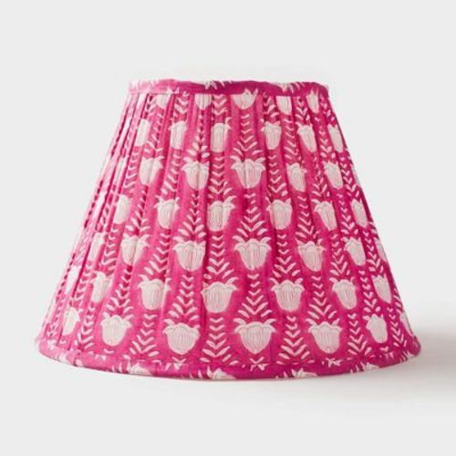 Mela Artisans Tulip Pleated Cotton Lampshade