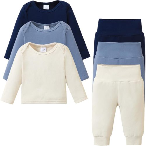 Jecson Baby Boy Clothes Baby Boy Outfits 6 Pieces Long Sleeve Sets 0-18M