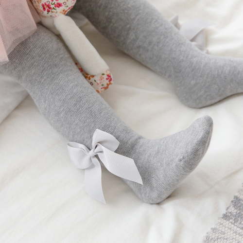 FAIWAD Newborn Baby Girls Tights Infant Toddler Stretchy Knit Stockings with Bowknot Soft Breathable Footed Pantyhose