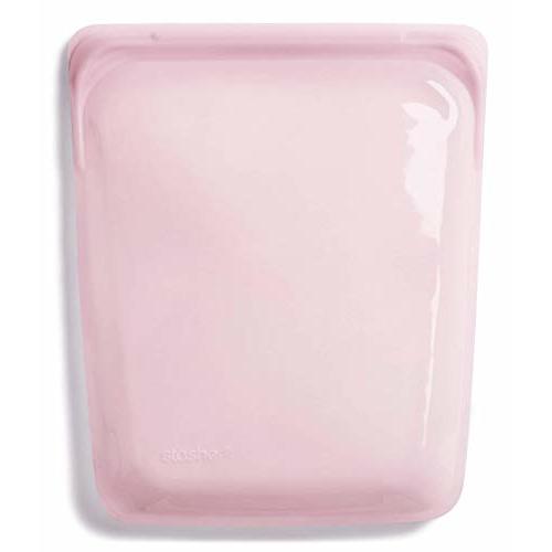 Stasher Platinum Silicone Food Grade Reusable Storage Bag, Rose Quartz (1/2 Gallon) | Reduce Single-Use Plastic | Cook, Store, Sous Vide, or Freeze | Leakproof, Dishwasher-Safe, Eco-friendly | 64 Oz