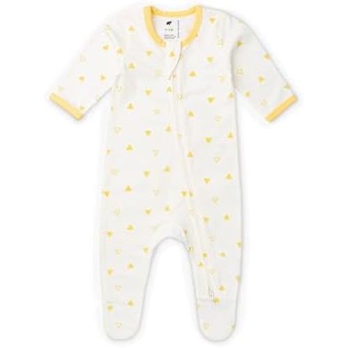 monica + andy Double Zipper One Piece, 100% Organic Baby Clothes for Girls & Boys, Unisex, Preemie, Newborn & Infant Sizes