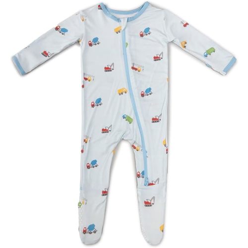 Bamboo Little Soft Baby Footie Pajamas, Baby Clothes, Newborn Sleepers, 95% Viscose and 5% Spandex, 0-24 Months