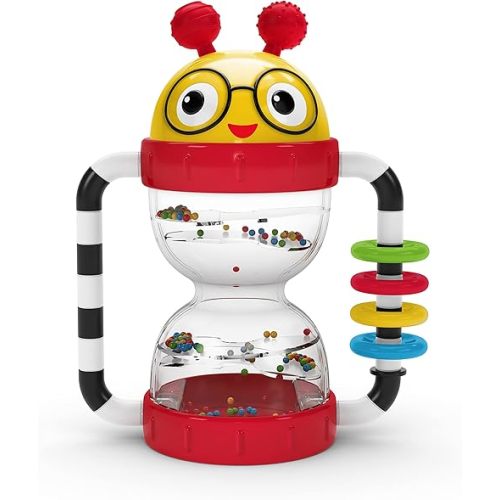 Baby Einstein Cal’s Sensory Shake-up Developmental Activity Rattle Toy, BPA Free, for Infants Ages 3 Months and up