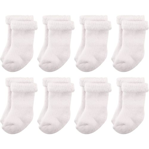 Hudson Baby Baby Girls' Cotton Rich Newborn and Terry Socks