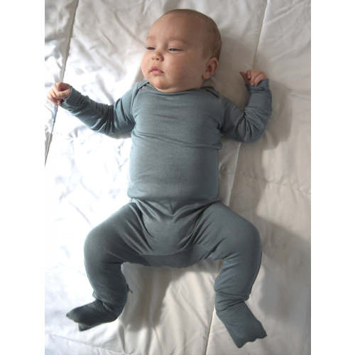Hush Dusty Blue Convertible Footie Pajamas | günamüna