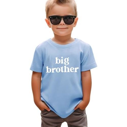 Big Brother Shirt Toddler Baby Boy Promoted to Big Brother Announcement Tshirt Kids Short Sleeve Clothes