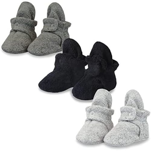 Zutano Unisex Fleece Baby Booties with Organic Cotton Lining, Newborn Essentials