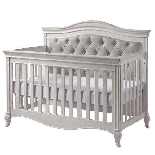 Diamante Forever Crib - Elegant Gray Panel, 4-in-1 Convertible Design, Eco-Friendly, GreenGuard Certified