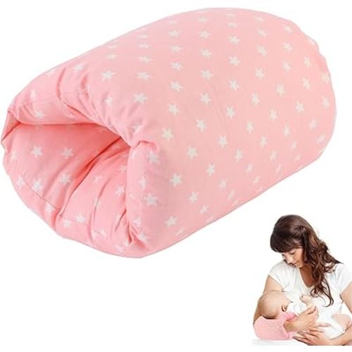 Nursing Arm Pillow with Detachable Magic Tape,Soft Cotton Bottle Nursing Arm Pillows for Newborn,Breastfeeding Pillows for More Support for Mom and Baby,Ergonomic Feeding Pillow