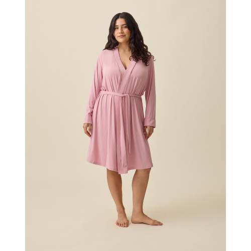 Clea Bamboo Robe | Light Mauve