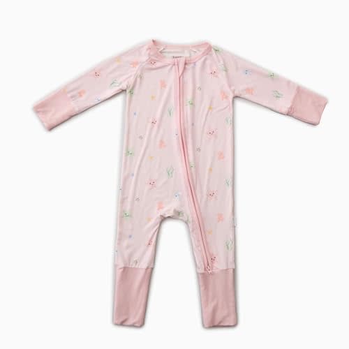 Bamboo Little Ultra-Soft Convertible Baby Romper - Gender Neutral Infant Clothes with 2-Way Zipper, Footless Sleepwear