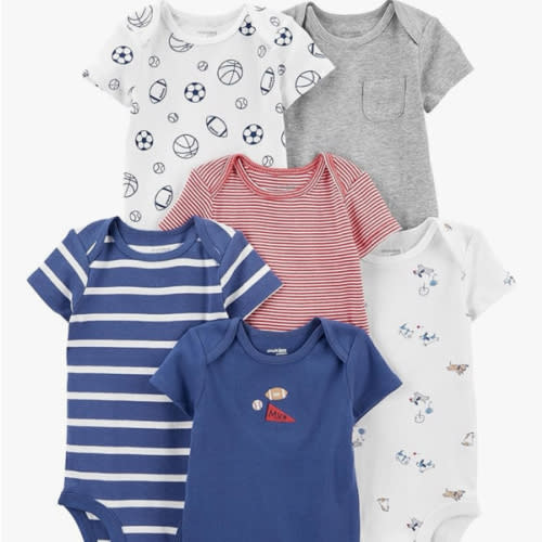 Simple Joys by Carter's Baby Boys' 6-Pack Short-Sleeve Bodysuit