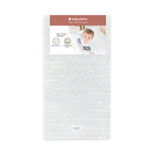 Pure Core 2-Stage Mini Crib Mattress + Hybrid Quilted Waterproof Cover