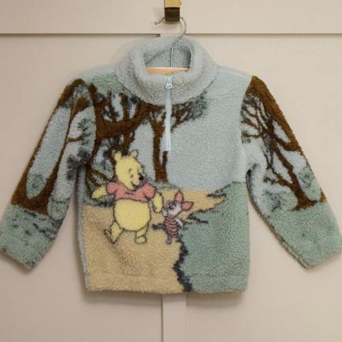 Toddler Pooh Sherpa Quater Zip Pullover