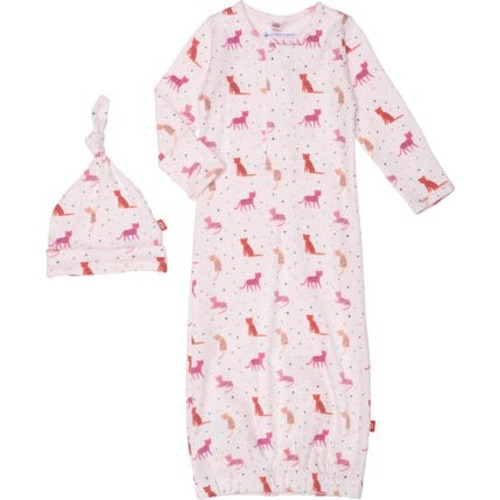 Cheetah Bonita Ruffle Magnetic Gown & Cap Set