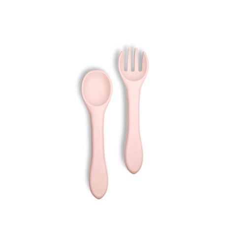 Fork + Spoon Set (Dusty Rose)