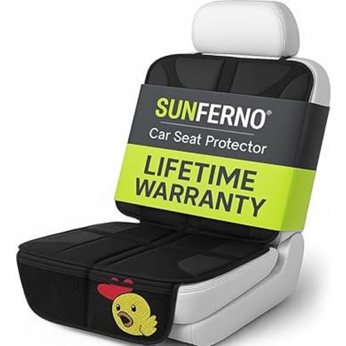 Sunferno Car Seat Protector for Child Car Seat – Baby Car Seat Cover for Ultimate Protection | Keeps Upholstery Clean, Safe & Damage-Free | Waterproof, Padded & Anti-Slip for Stress-Free Rides