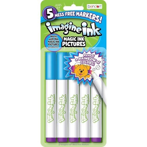 Imagine Ink Markers | Imagine Ink Mess-Free Markers | Magic Ink Markers | Imagine Ink Mess Free Marker Replacements | 5-Pack
