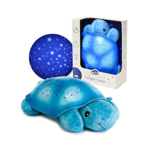 Cloud b Calming Nightlight Star Projector | Gentle Brightness | 3 Colors | 8 Constellations | Auto-Shutoff | Twilight Turtle Blue