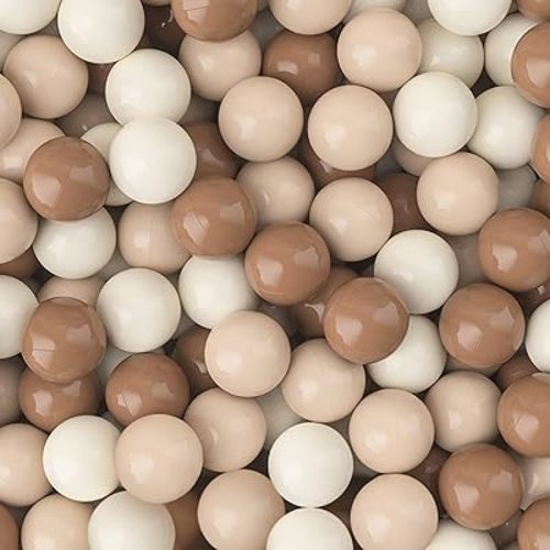 GOGOSO Ball Pit Balls for Toddlers Phthalate-Free BPA-Free Non-Toxic Crush Proof Soft Plastic Play Balls Baby Kids Shape Tent Pool Playhouse Playpen Party Decor,Coffee Brown Beige,50PCS