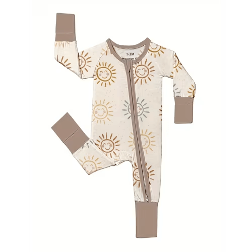 bamboo fiber fhber baby bodgsuit sleperitn sunshine pint - Temu