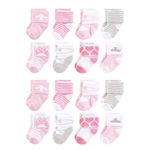 Hudson Baby Cotton Rich Baby Terry Socks 16-Pack, Royal, 6-12 Months