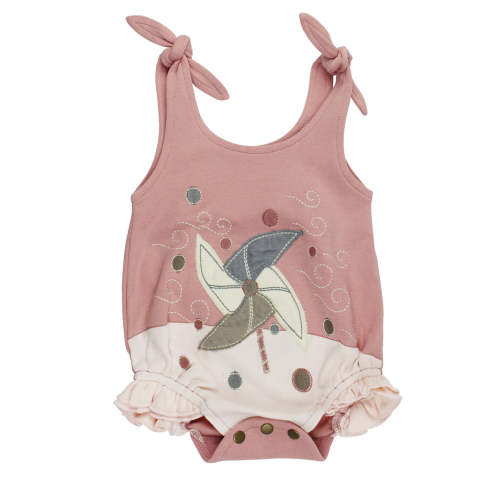 Organic Appliqué Bodysuit in Pinwheel – L'ovedbaby